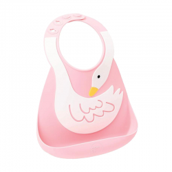 Munchkin Make My Day Baby Bib Swan, Σαλιάρα Σιλικόνης Κύκνος 6m+, 1 τμχ