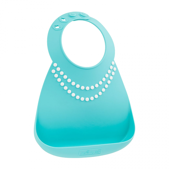Munchkin Make My Day Baby Bib Tiffany Blue , Σαλιάρα Σιλικόνης Tiffany 6m+, 1 τμχ