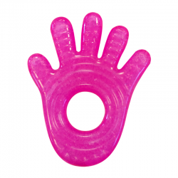 Munchkin Fun Ice Chewy Teether, Δροσιστικό Μασητικό σε Σχήμα Χεράκι & Ροζ χρώμα 0m+, 1τμχ