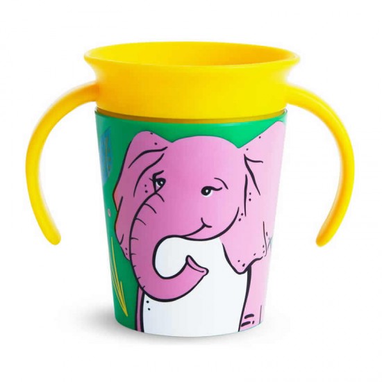 Munchkin Miracle 360 Degrees Trainer Cup Elephant, Εκπαιδευτικό Κύπελλο 6m+, 177ml 