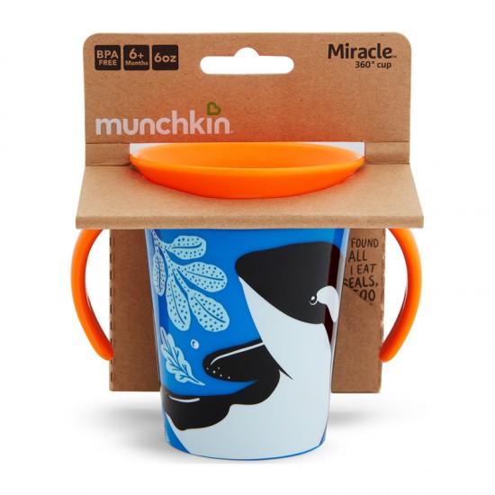 Munchkin Miracle 360 Degrees Trainer Cup Orca, Εκπαιδευτικό Κύπελλο 6m+, 177ml