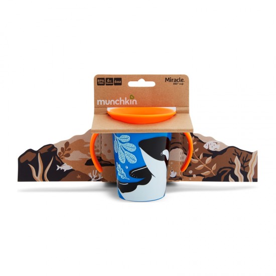 Munchkin Miracle 360 Degrees Trainer Cup Orca, Εκπαιδευτικό Κύπελλο 6m+, 177ml