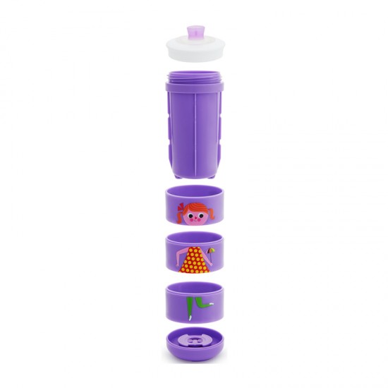 Munchkin Twisty Sippy Cup Mix and Match, Εκπαιδευτικό Παγούρι με περιστρεφόμενα μέρη Μωβ 9+m, 266ml