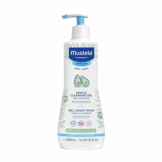 Mustela Gentle Cleansing Gel 500ml- Απαλό Αφροντούζ για Σώμα και Μαλλιά