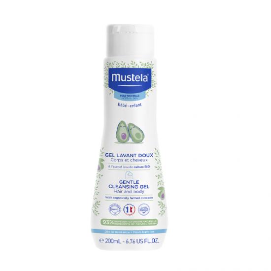 Mustela Gentle Cleansing Gel 200ml - Απαλό Αφροντούζ για Σώμα και Μαλλιά