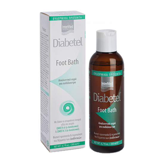 Intermed Diabetel Foot Bath 200ml - Απαλό Καθαριστικό Υγρό για Ποδόλουτρο
