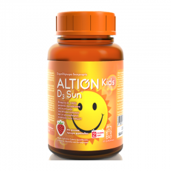 Altion Kids D3 Sun Συμπλήρωμα Βιταμίνης D3 με γεύση Φράουλα για Παιδιά 3+ ετών 60 Ζελεδάκια