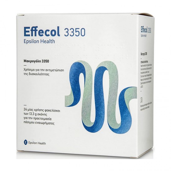 Epsilon Health Effecol 3350 24 φακελίσκοι - Οσμωτικό Υπακτικό για την Αντιμετώπιση της Περιστασιακής και Χρόνιας Δυσκοιλιότητας