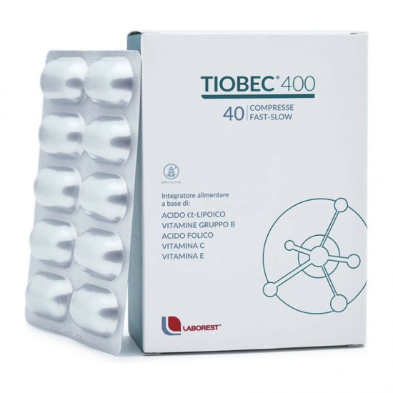 Laborest Tiobec 400 40 Ταμπλέτες - Συμπλήρωμα Διατροφής για τη Σωστή Λειτουργία του Νευρικού Συστήματος