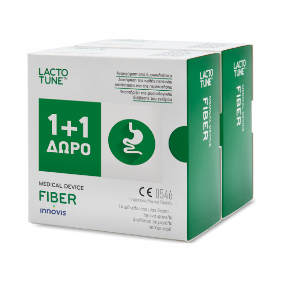 Innovis Lactotune Fiber 1+1 ΔΩΡΟ 2x14 Φακελάκια - Συμπλήρωμα Διατροφής Προβιοτικών για Εντερικές Διαταραχές