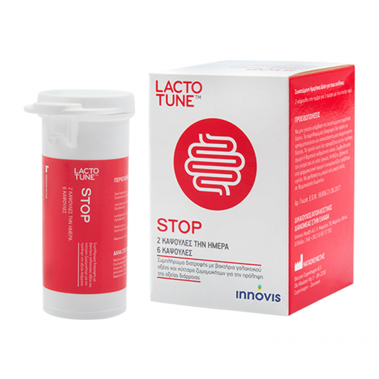 Innovis Lactotune Stop 6 Κάψουλες - Συμπλήρωμα Διατροφής Προβιοτικών για την Πρόληψη της Οξείας Διάρροιας