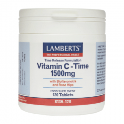 Lamberts Vitamin C-Time 1500mg Συμπλήρωμα Βιταμίνης C Παρατεταμένης Αποδέσμευσης 120 Ταμπλέτες
