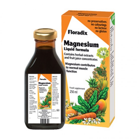 Power Health Floradix Magnesium Liquid Formula 250ml - Συμπλήρωμα Διατροφής με Μαγνήσιο σε Σιρόπι με Χυμούς Φρούτων
