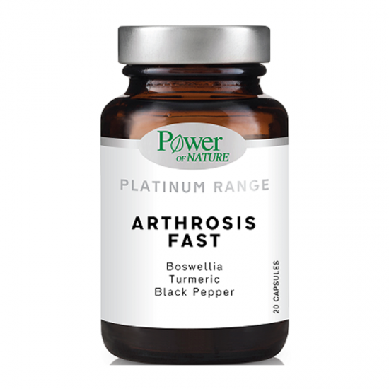 Power Health Platinum Range Arthrosis Fast 20 Κάψουλες - Συμπλήρωμα Διατροφής για την Υγεία των Αρθρώσεων & των Χόνδρων με Μποσβέλια, Κουρκουμά, Γλυκοζαμίνη, Χονδροϊτίνη & Μαύρο Πιπέρι