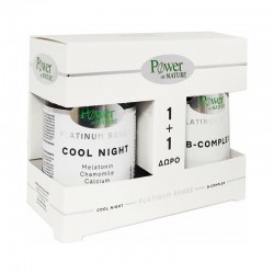 Power Health Platinum Range PROMO Cool Night 30 Κάψουλες + ΔΩΡΟ B-Complex 20 Δισκία - Συμπλήρωμα Διατροφής για Διαταραχές του Ύπνου με Μελατονίνη, Χαμομήλι, Ασβέστιο & Μαγνήσιο