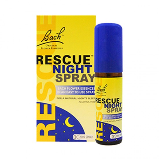 Bach Rescue Remedy Night Spray 20ml - Ανθοϊάματα σε Διάλυμα Γλυκερίνης