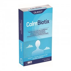 Quest CalmBiotix 30 Κάψουλες - Συμπλήρωμα Διατροφής με Προβιοτικά, Βιταμίνες Β1 & Β2 & Μαγνήσιο για Περιόδους Πίεσης, Ανησυχίας, Άγχους & Στρες