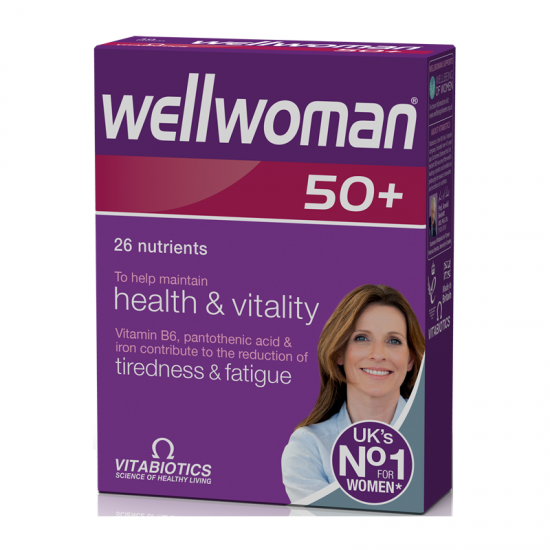 Vitabiotics Wellwoman 50+ 30 Δισκία - Συμπλήρωμα Διατροφής Πολυβιταμίνης ειδικά σχεδιασμένο για Γυναίκες Ηλικίας 50+