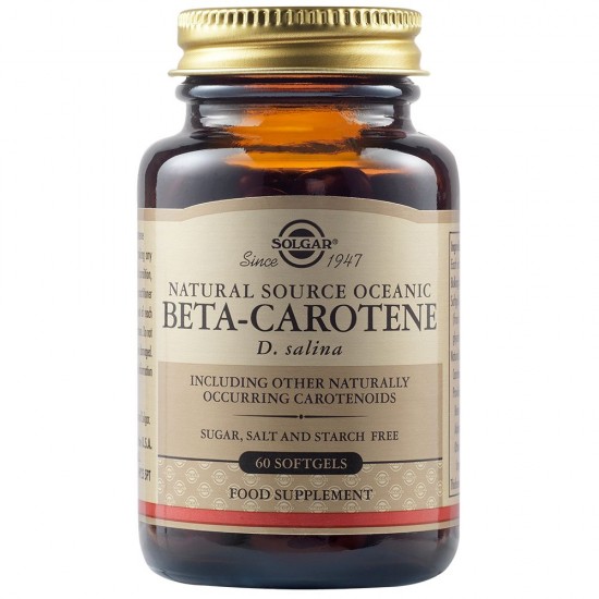 Solgar Beta-Carotene 7mg Συμπλήρωμα Αντιοξειδωτικών με Β-Καροτένιο 60 μαλακές κάψουλες
