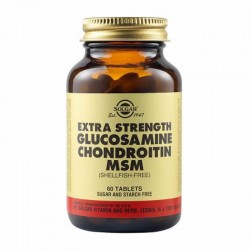 Solgar Extra Strength Glucosamine Chondroitin MSM, Συμπλήρωμα Διατροφής που Συμβάλει στην Ενίσχυση της Δομής των Αρθρώσεων και των Χόνδρων, 60 tabs