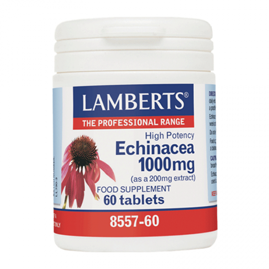 Lamberts Echinacea 1000mg 60 Ταμπλέτες - Συμπλήρωμα Διατροφής με Φυτικό Εκχύλισμα Εχινάκεας 1000mg για Ενίσχυση του Ανοσοποιητικού Συστήματος