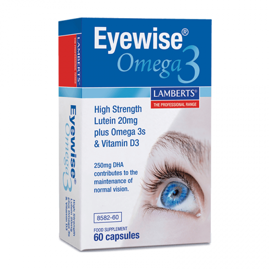 Lamberts Eyewise Omega-3 60 Κάψουλες - Συμπλήρωμα Διατροφής με Λουτείνη 20mg, Ωμέγα 3 & Βιταμίνη D για την καλή Υγεία των Ματιών