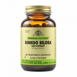 Solgar Ginkgo Biloba Leaf Extract Συμπλήρωμα Διατροφής για Τόνωση & Ενίσχυση Μνήμης - Ιδανικό για Περιπτώσεις Γεροντικής Άνοιας, 60veg.caps