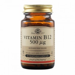 Solgar Vitamin B12 500µg, 50 φυτικές κάψουλες