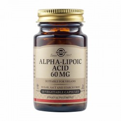 Solgar Alpha-Lipoic Acid 60mg Συμπλήρωμα Άλφα Λιποϊκού Οξέως για Νευροπάθειες 30 Κάψουλες	