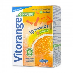 Uni-Pharma Vitorange Probio 20 Φακελάκια - Συμπλήρωμα Διατροφής με Βιταμίνη C 1000mg και 2 Προβιοτικά  και Γεύση Μανταρίνι