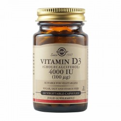 Solgar Vitamin D3 4000IU ,60 φυτικές κάψουλες