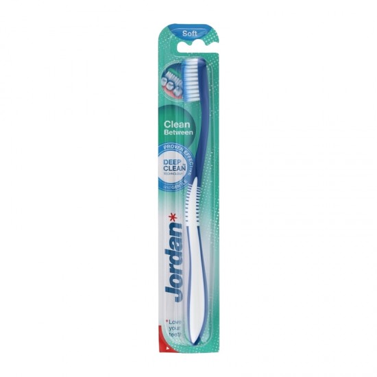 Jordan Clean Between Toothbrush Soft Blue Μαλακή Οδοντόβουρτσα Μπλέ 1 Τεμάχιο