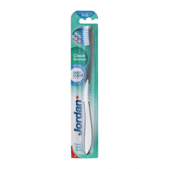 Jordan Clean Between Toothbrush Soft Grey Μαλαλή Οδοντόβουρτσα Γκρι 1 Τεμάχιο