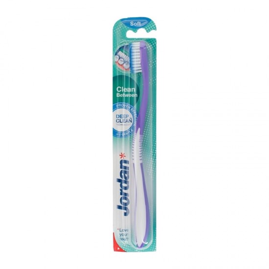 Jordan Clean Between Toothbrush Soft Purple Μαλακή Οδοντόβουρτσα Μωβ 1 Τεμάχιο