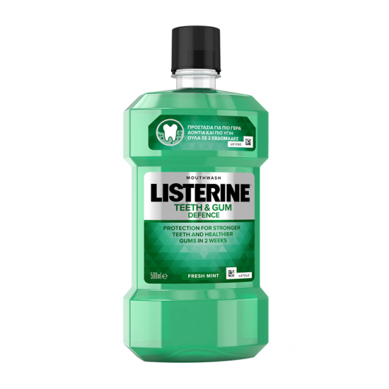 Listerine Teeth & Gum Defence 500ml - Στοματικό Διάλυμα για Ενδυνάμωση των Δοντιών & Προστασία των Ούλων
