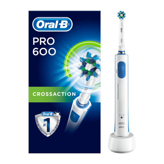 Oral-B Pro 600 Cross Action  Ηλεκτρική Οδοντόβουρτσα Επαναφορτιζόμενη