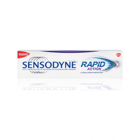 Sensodyne Rapid Action Toothpaste, 75ml - Οδοντόκρεμα για γρήγορη ανακούφιση και καθημερινή προστασία για τα Ευαίσθητα Δόντια