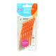 TePe Interdental Brush Angle Size 1 Orange 0,45mm 6 Τεμάχια - Μεσοδόντια Βουρτσάκια με Μακριά Λαβή και Κεκλιμένη Κεφαλή Πορτοκαλί