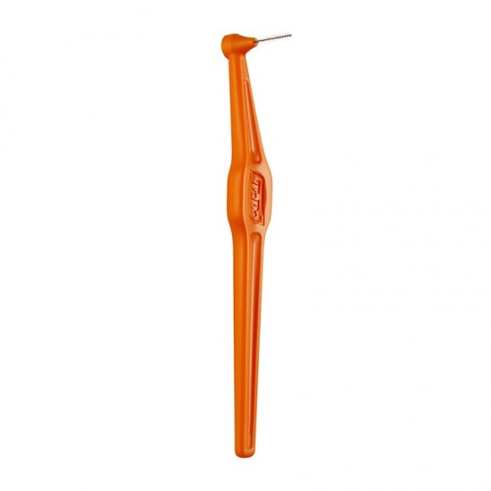 TePe Interdental Brush Angle Size 1 Orange 0,45mm 6 Τεμάχια - Μεσοδόντια Βουρτσάκια με Μακριά Λαβή και Κεκλιμένη Κεφαλή Πορτοκαλί