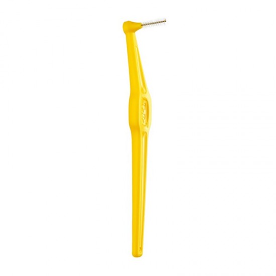 TePe Interdental Brush Angle Size 4 Yellow 0,7mm 6 Τεμάχια - Μεσοδόντια Βουρτσάκια με Μακριά Λαβή και Κεκλιμένη Κεφαλή Κίτρινα
