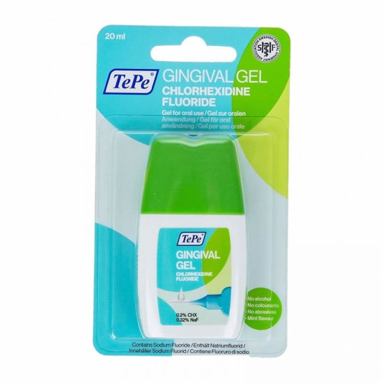 TePe Gingival Gel Chlorhexidine Fluoride 20ml - Αντιβακτηριδιακό Τζελ Καθαρισμού για Ούλα και Δόντια συνδυαστικό με τα Μεσοδόντια Βουρτσάκια
