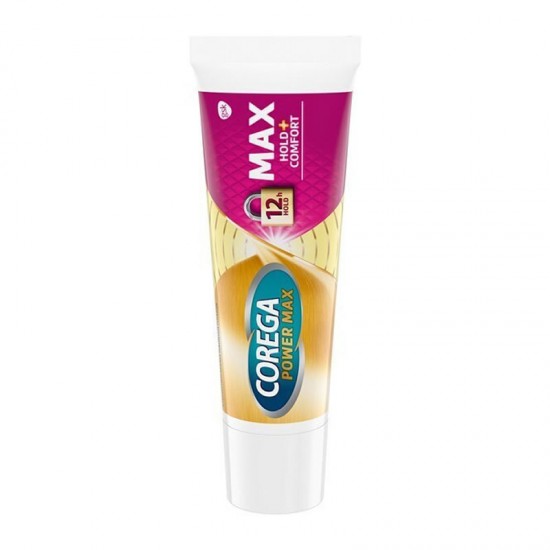 Corega Max Hold+Comfort Cream 40g - Στερεωτική Κρέμα για Τεχνητές Οδοντοστοιχίες που Συγκρατεί Όλη Μέρα με Ουδέτερη Γεύση