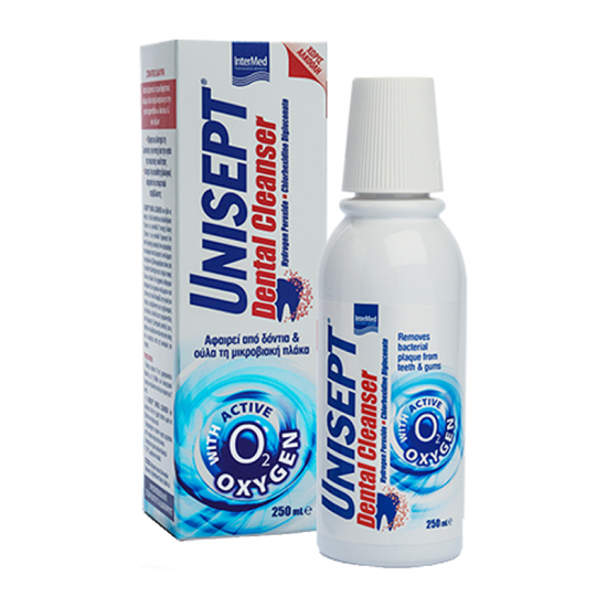 Intermed Unisept Dental Cleanser Active Oxygen Καθημερινό Στοματικό Διάλυμα με Χλωρεξιδίνη 0,055% 250ml