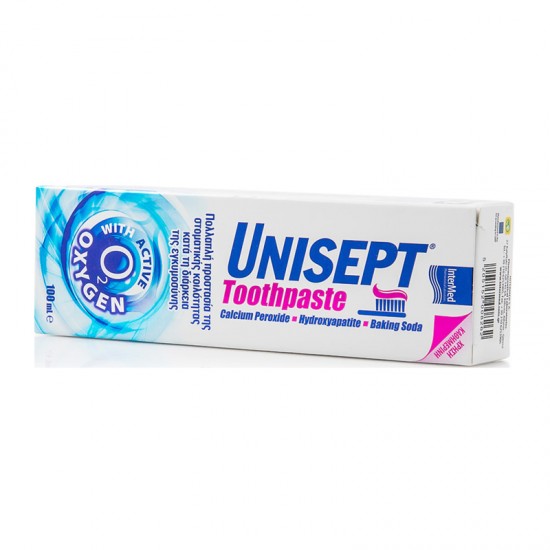 Intermed Unisept Toothpaste Active Oxygen 100ml - Οδοντόπαστα για την Καθημερινή Φροντίδα & Προστασία Της Στοματικής Κοιλότητας