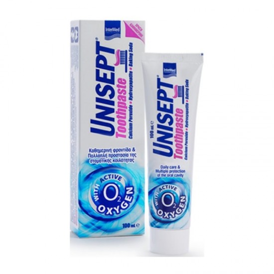 Intermed Unisept Toothpaste Active Oxygen 100ml - Οδοντόπαστα για την Καθημερινή Φροντίδα & Προστασία Της Στοματικής Κοιλότητας