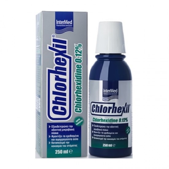Intermed Chlorhexil 0.12% Mouthwash 250ml - Στοματικό Διάλυμα με Χλωρεξιδίνη για Ερεθισμούς