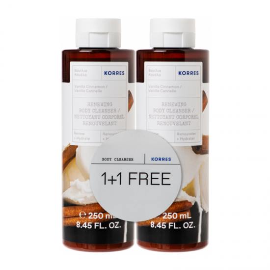 Korres Αφρόλουτρο 1+1 Βανίλια Κανέλα 2x250ml